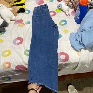 High waisted jeans with a slight boot ish cut